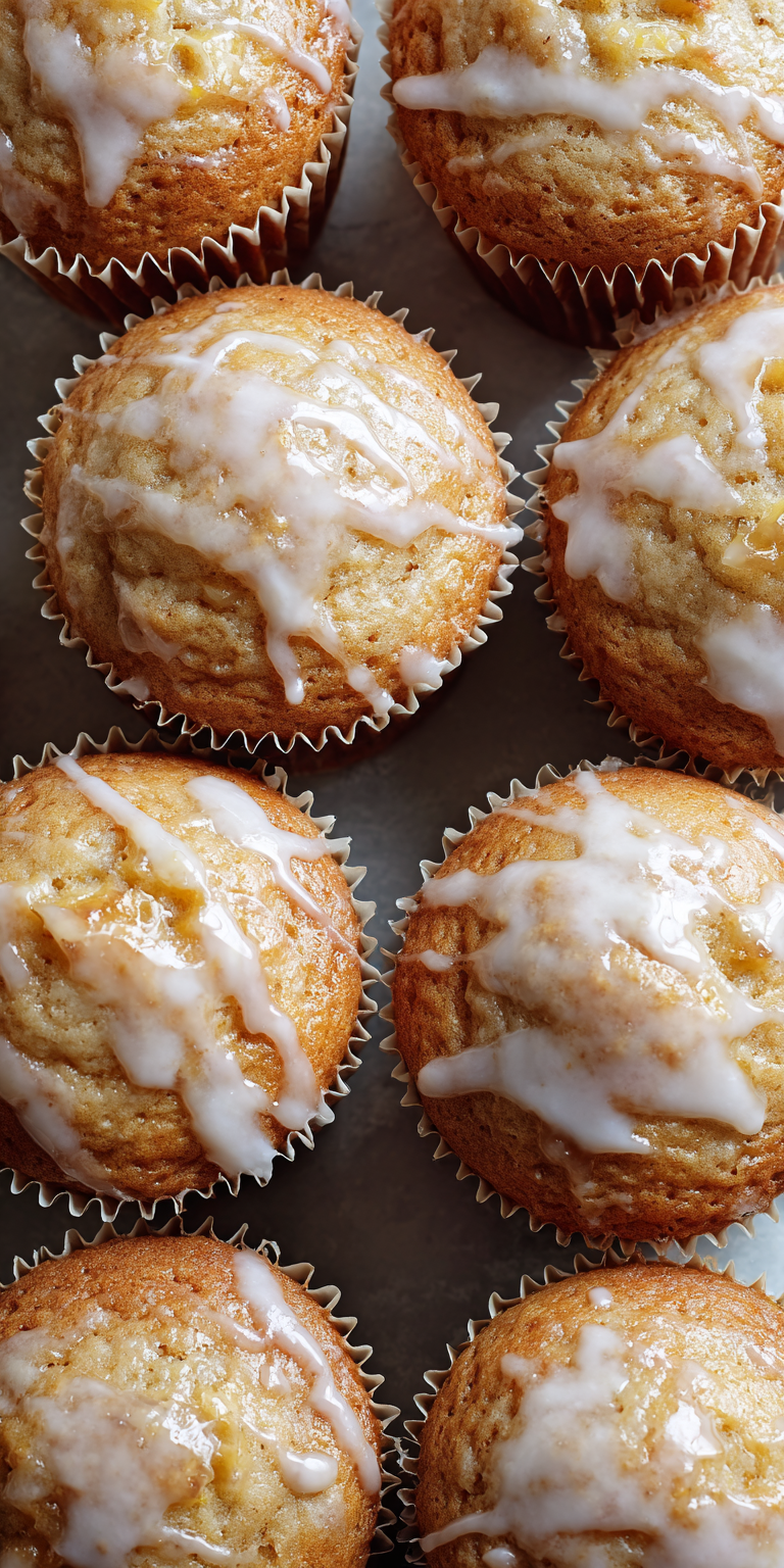 Vanilla Glazed Banana Muffins Recipe