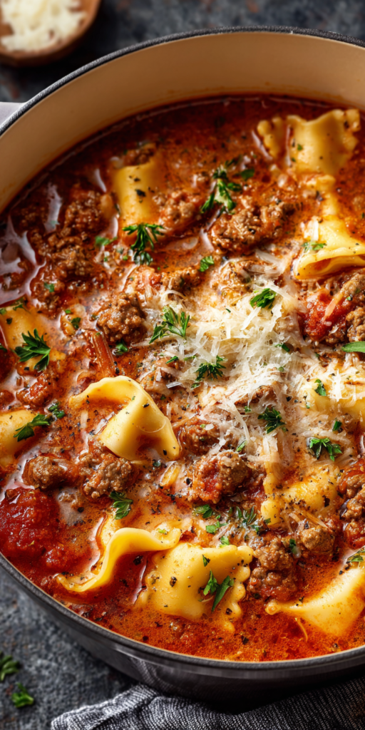 Family Cozy Lasagna Soup Recipe