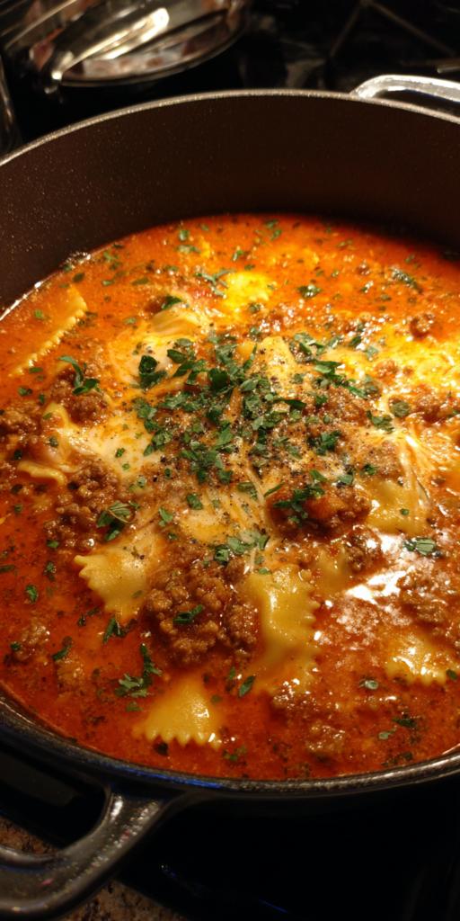 Fiery Spicy Italian Lasagna Soup Recipe