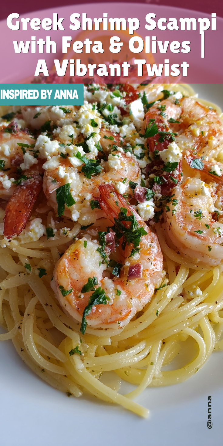 Greek Shrimp Scampi with Feta & Olives | A Vibrant Twist served warm with cozy spices