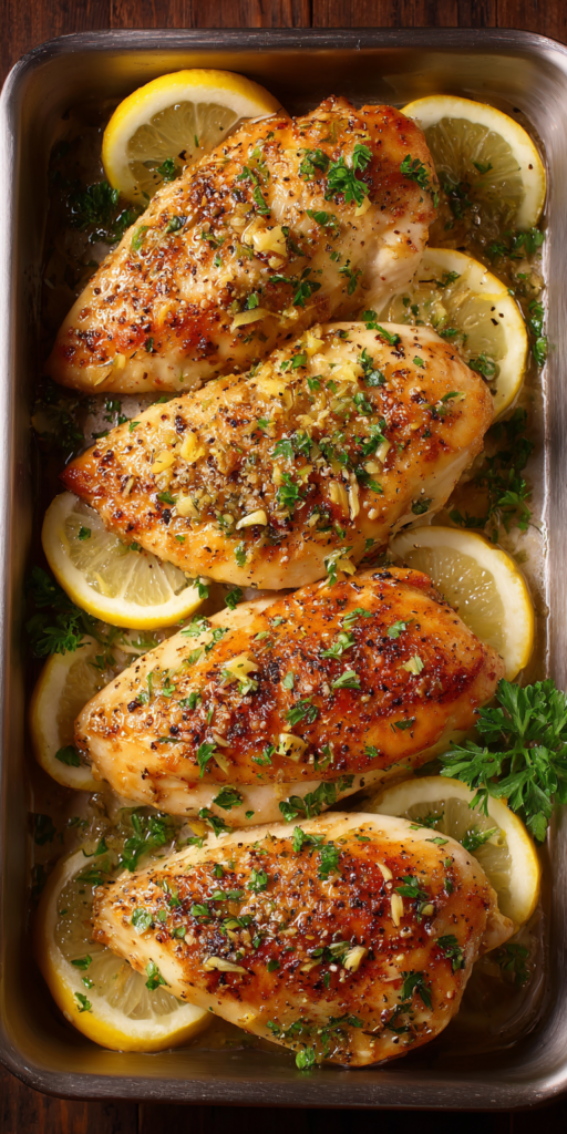 Lemon Garlic Roasted Chicken Breasts Recipe
