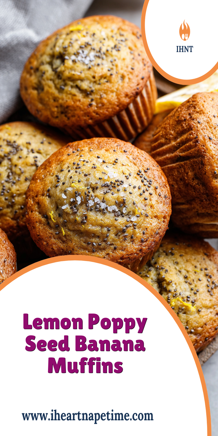 Lemon Poppy Seed Banana Muffins | Easy Breakfast Recipe served warm with cozy spices