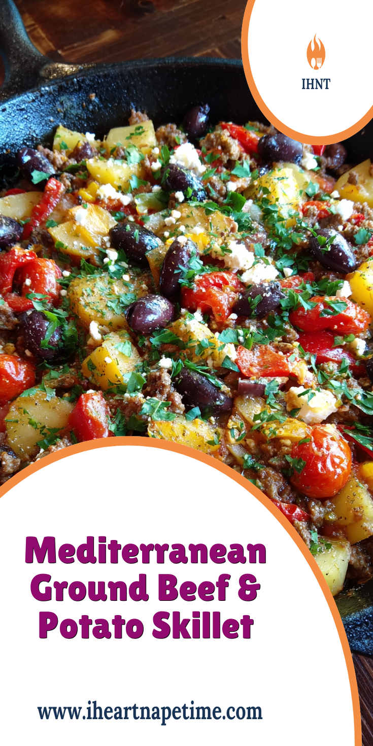 Mediterranean Ground Beef & Potato Skillet Recipe served warm with cozy spices