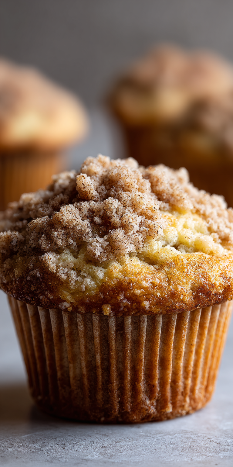 Moist Banana Muffins with Streusel Topping Recipe
