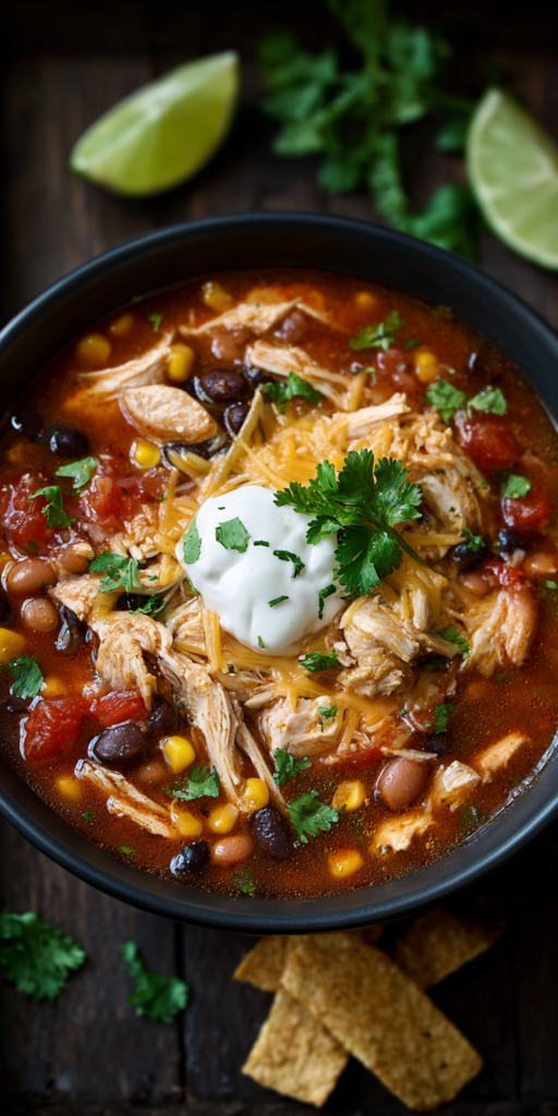 Ranch Packet Chicken Taco Soup Recipe