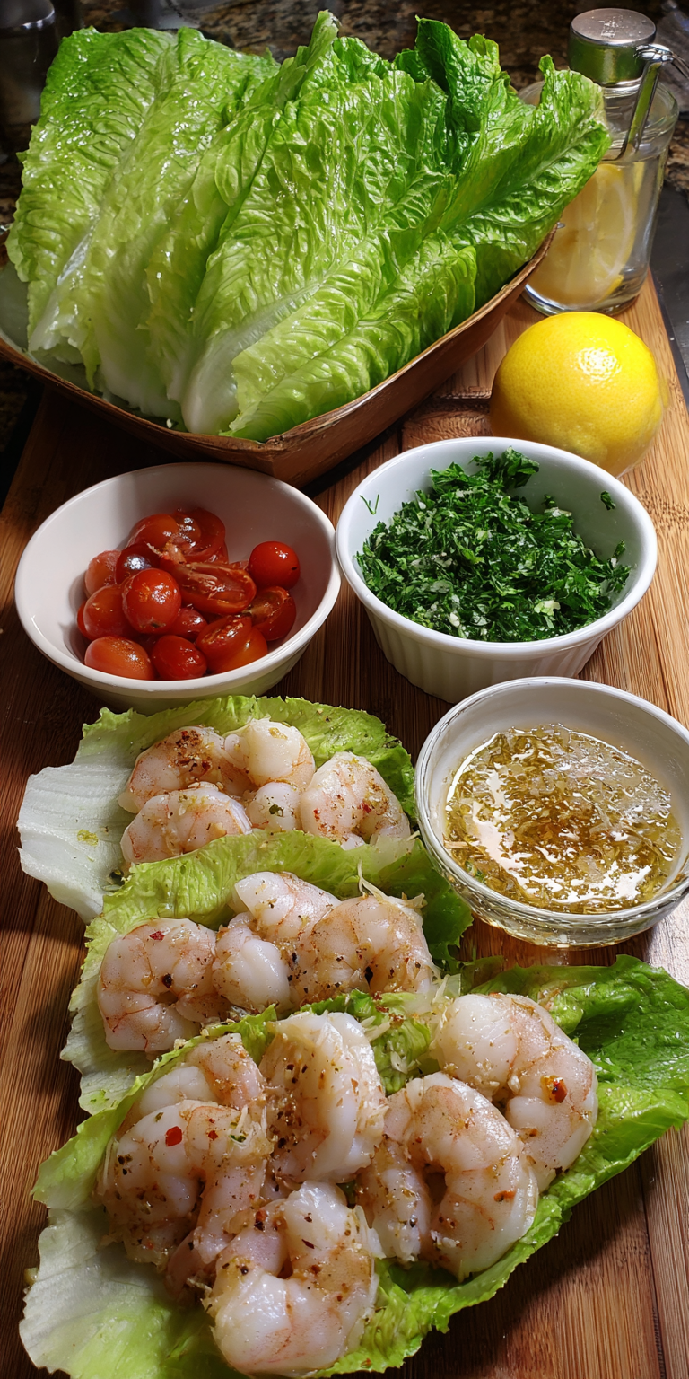 Shrimp Scampi Lettuce Wraps Recipe