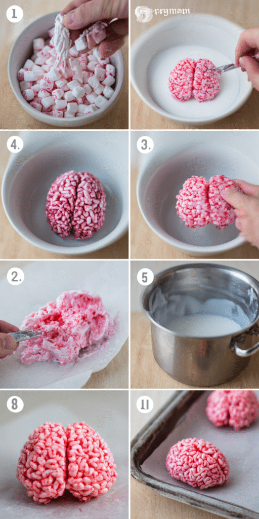 Halloween Rice Krispies Brains Recipe