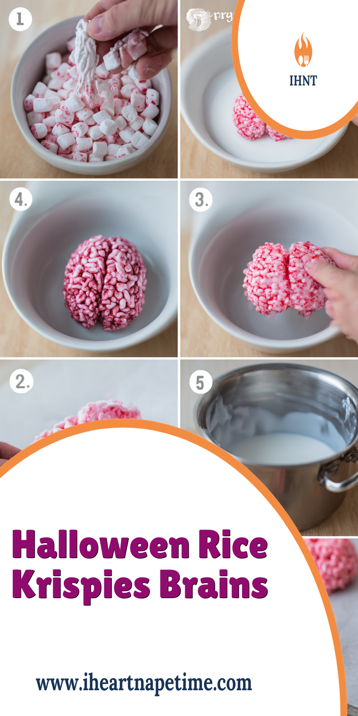 Spooky Halloween Rice Krispies Brains Recipe served warm with cozy spices