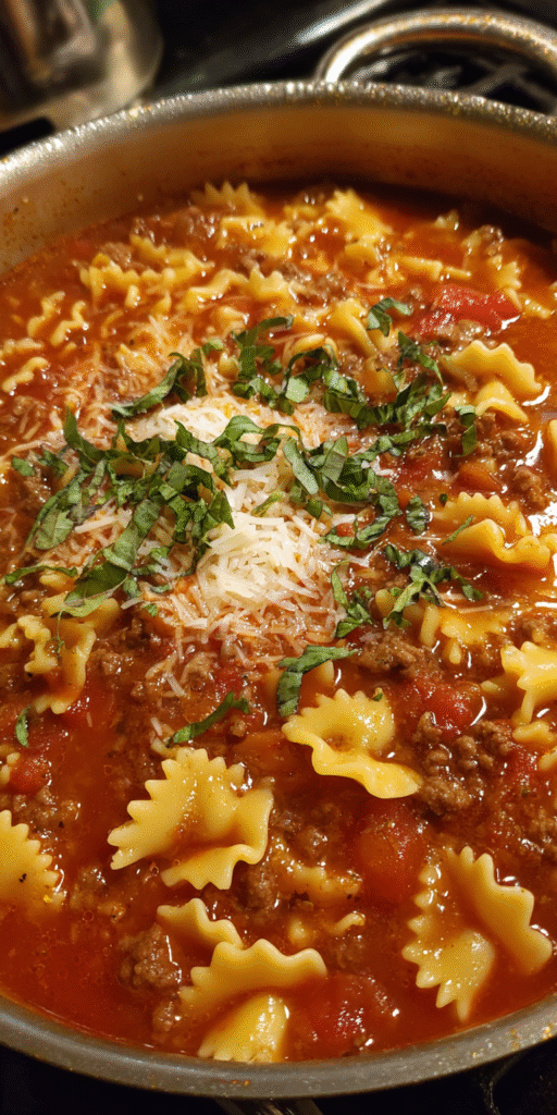 Ultimate Family Lasagna Soup Recipe | Easy One-Pot Dinner served warm with cozy spices