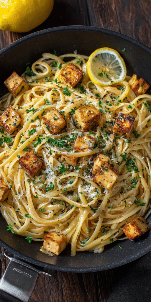Vegan Tofu Scampi Recipe