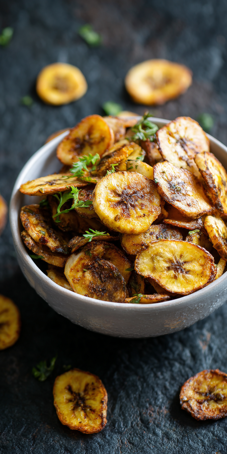 Chili Lime Spiced Air Fryer Banana Chips Recipe