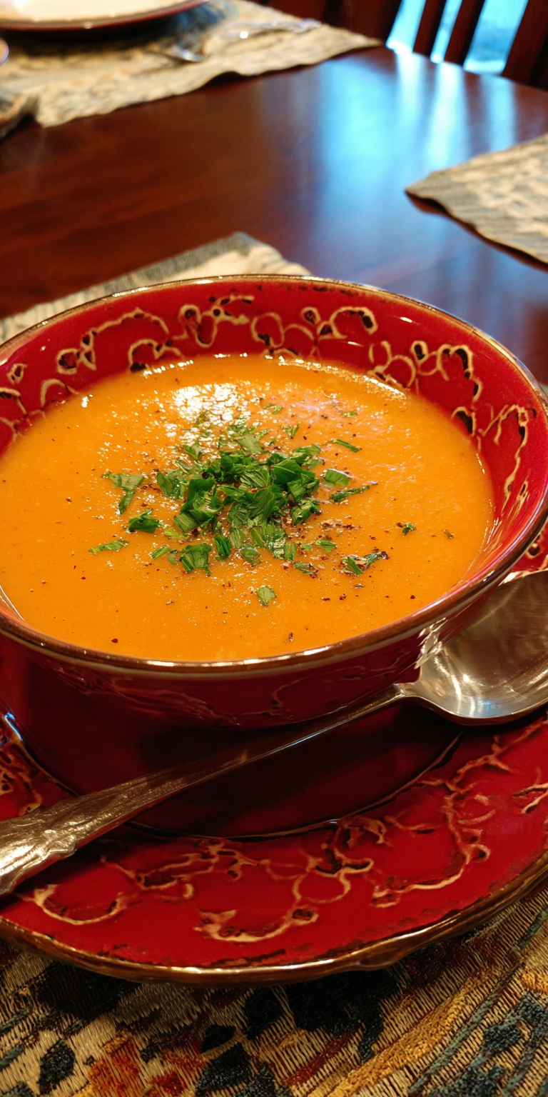 Roasted Red Pepper & Cajun Potato Soup Recipe