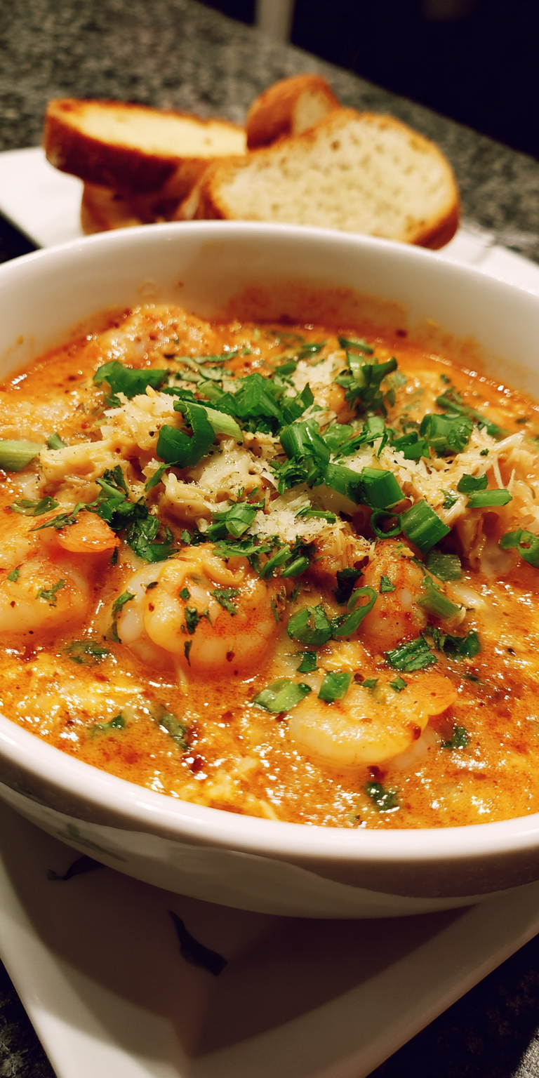 Seafood Medley Lasagna Soup (Shrimp, Scallop, Crab) Recipe