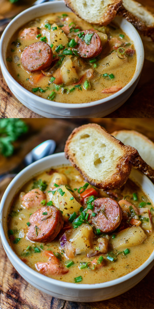 Smoky Andouille Sausage & Cajun Potato Soup Recipe
