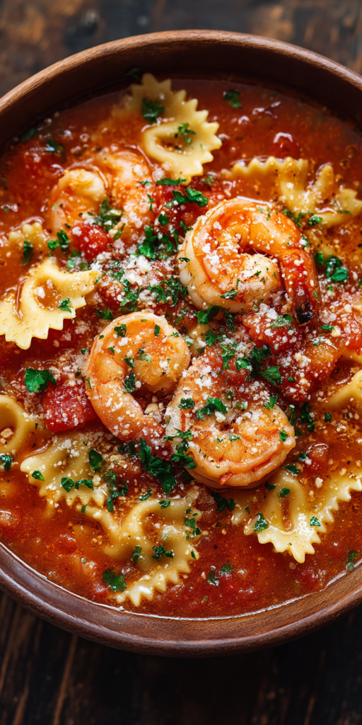 Spicy Arrabbiata Shrimp Lasagna Soup Recipe