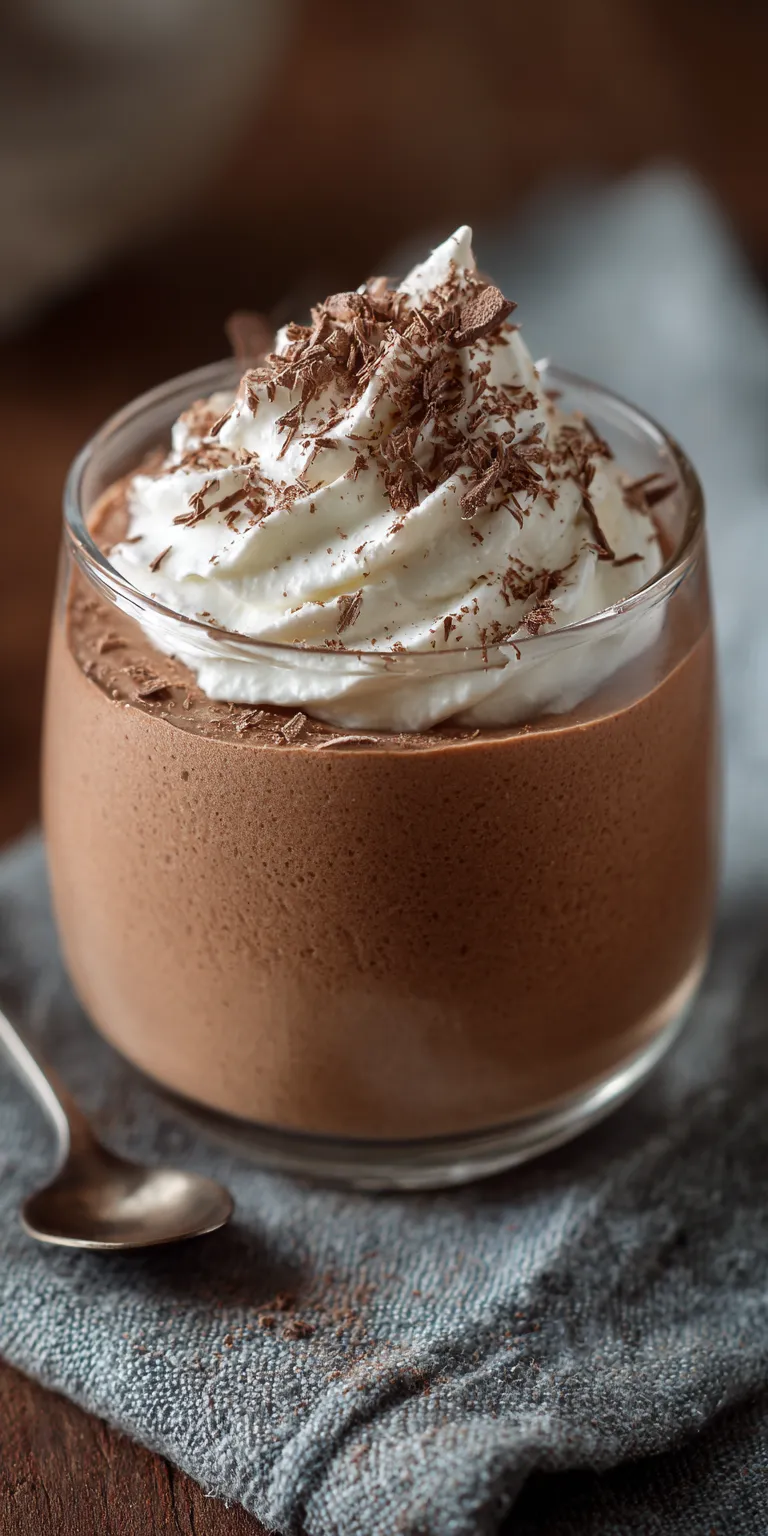 3 Ingredient Keto Chocolate Mousse served warm with cozy spices