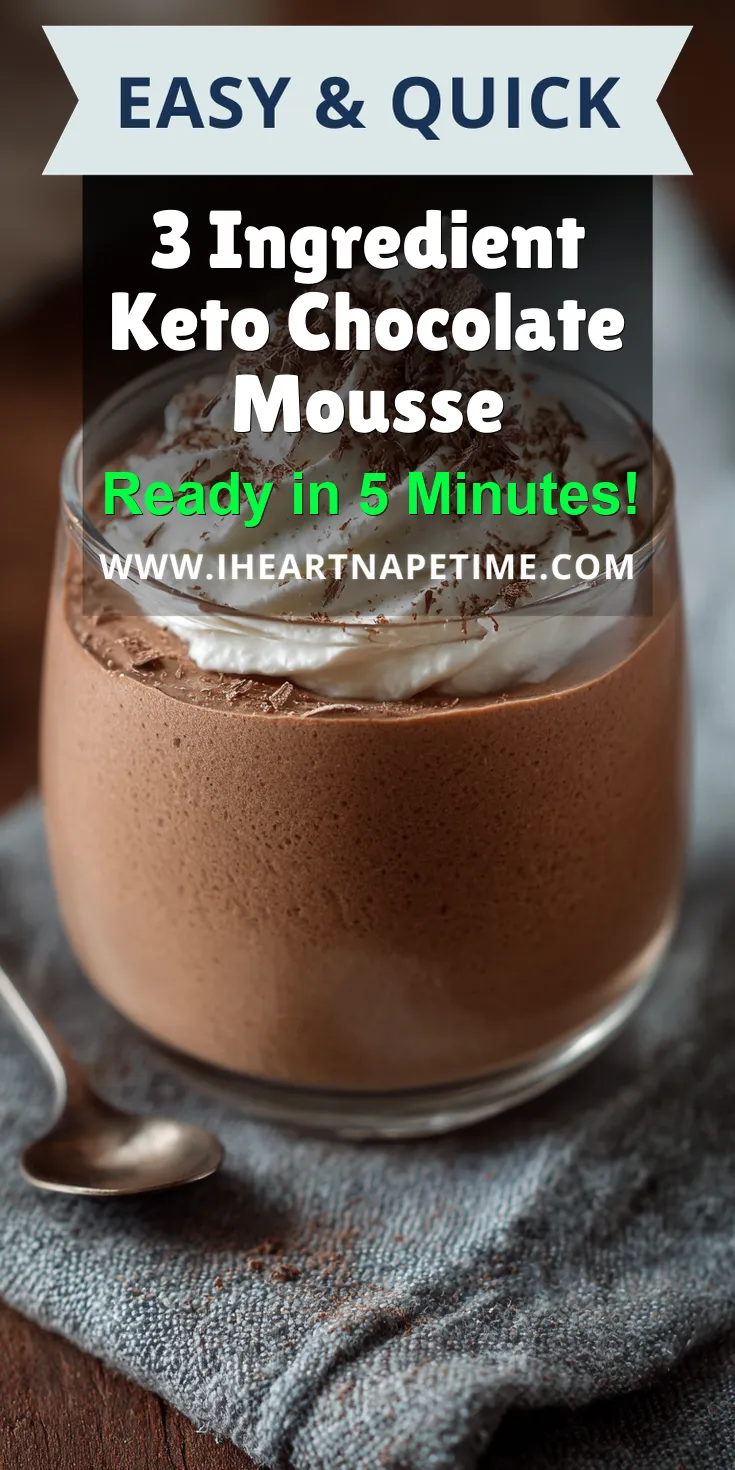 3 Ingredient Keto Chocolate Mousse served warm with cozy spices