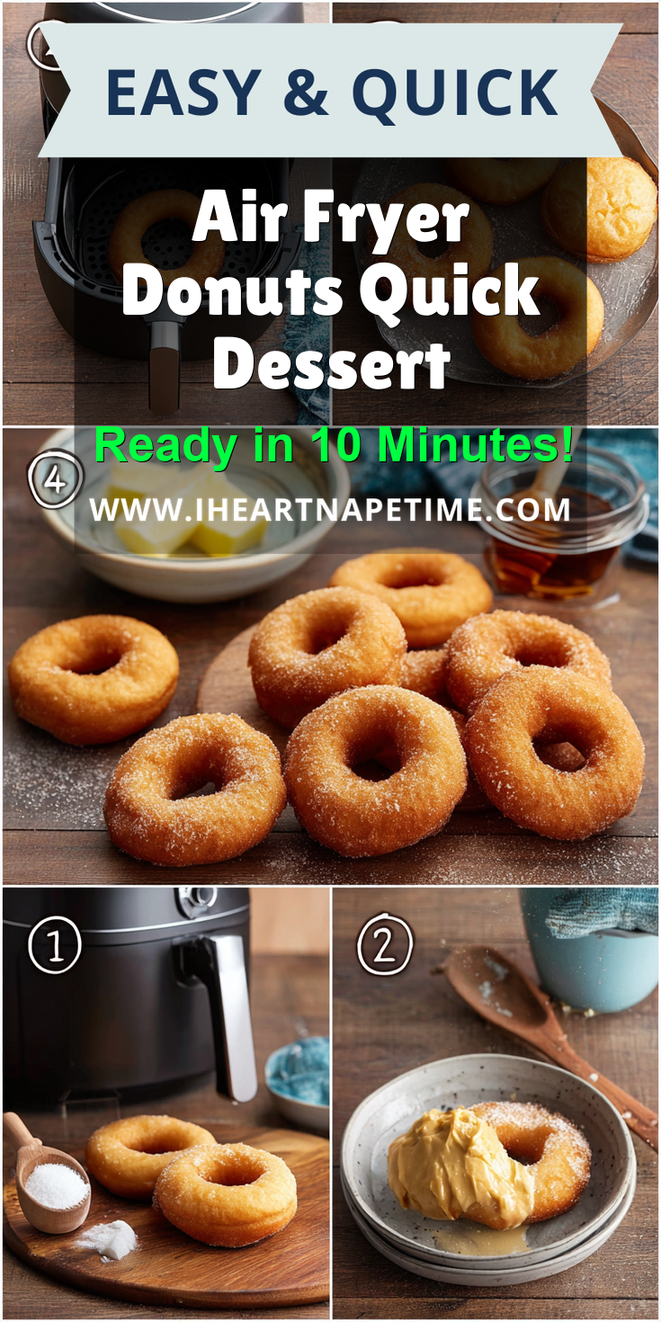 Air Fryer Donuts Quick Dessert served warm with cozy spices