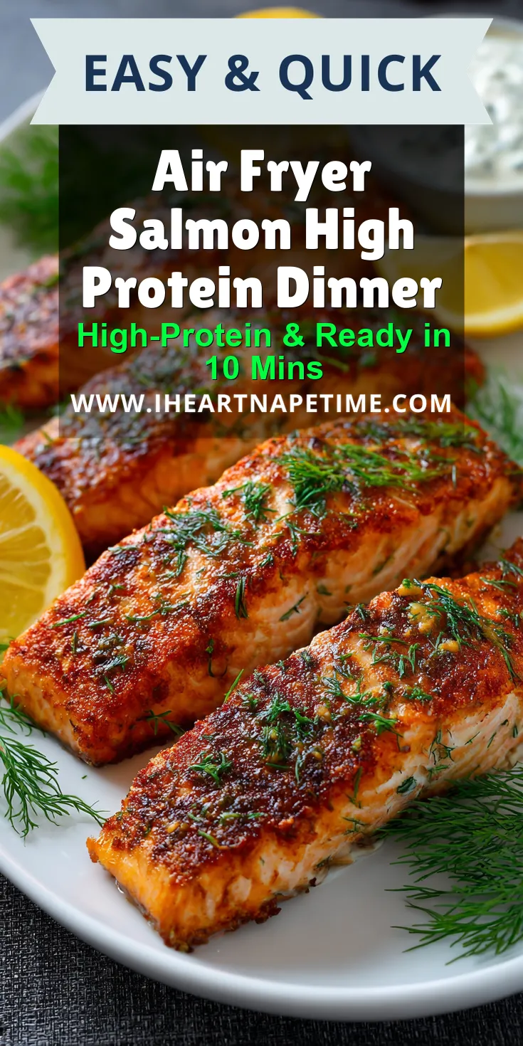 Air Fryer Salmon High Protein Dinner served warm with cozy spices