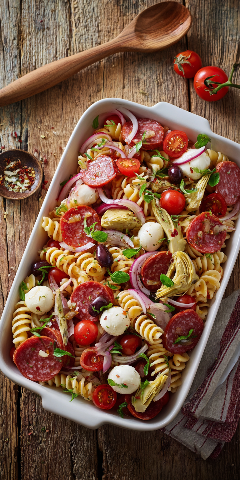 Antipasto Pepperoni Cold Pasta Salad Recipe