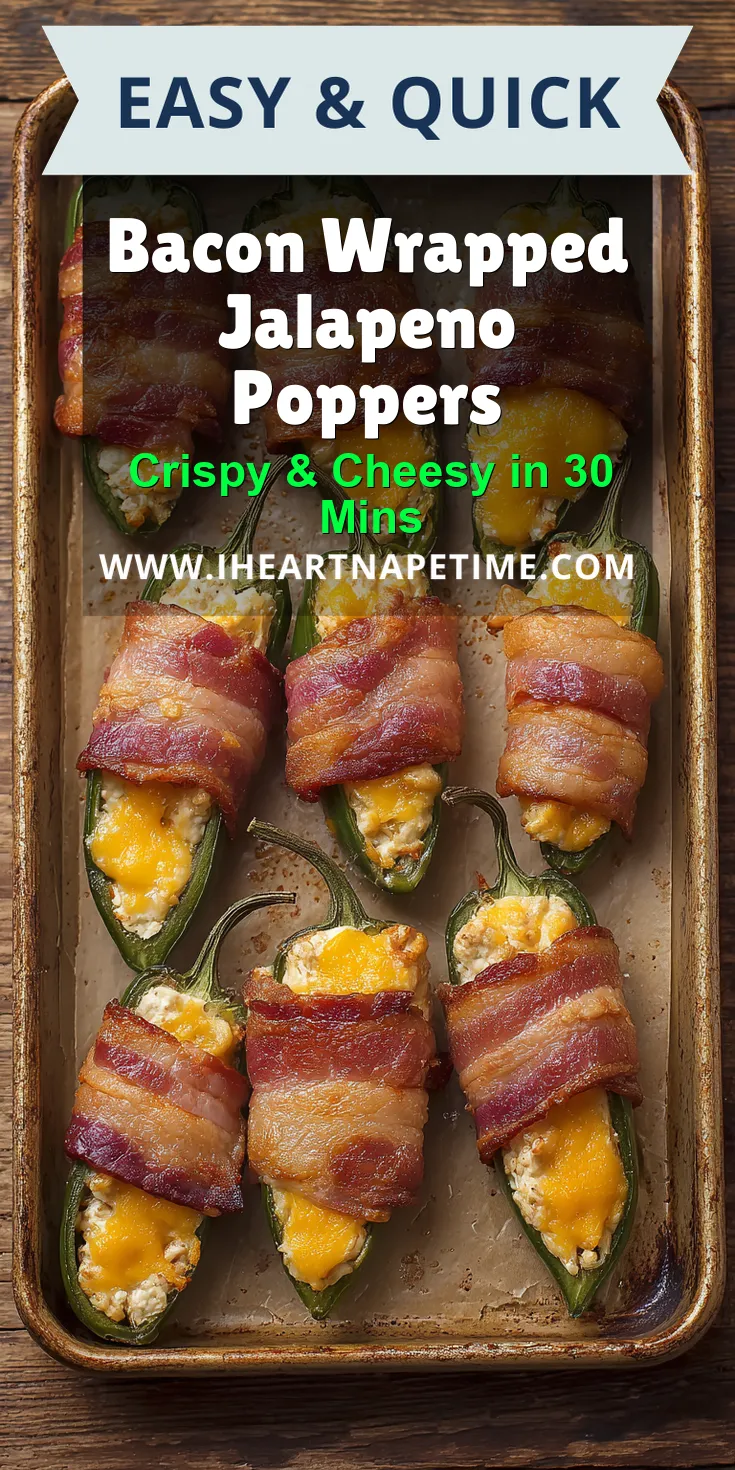 Bacon Wrapped Jalapeno Poppers served warm with cozy spices