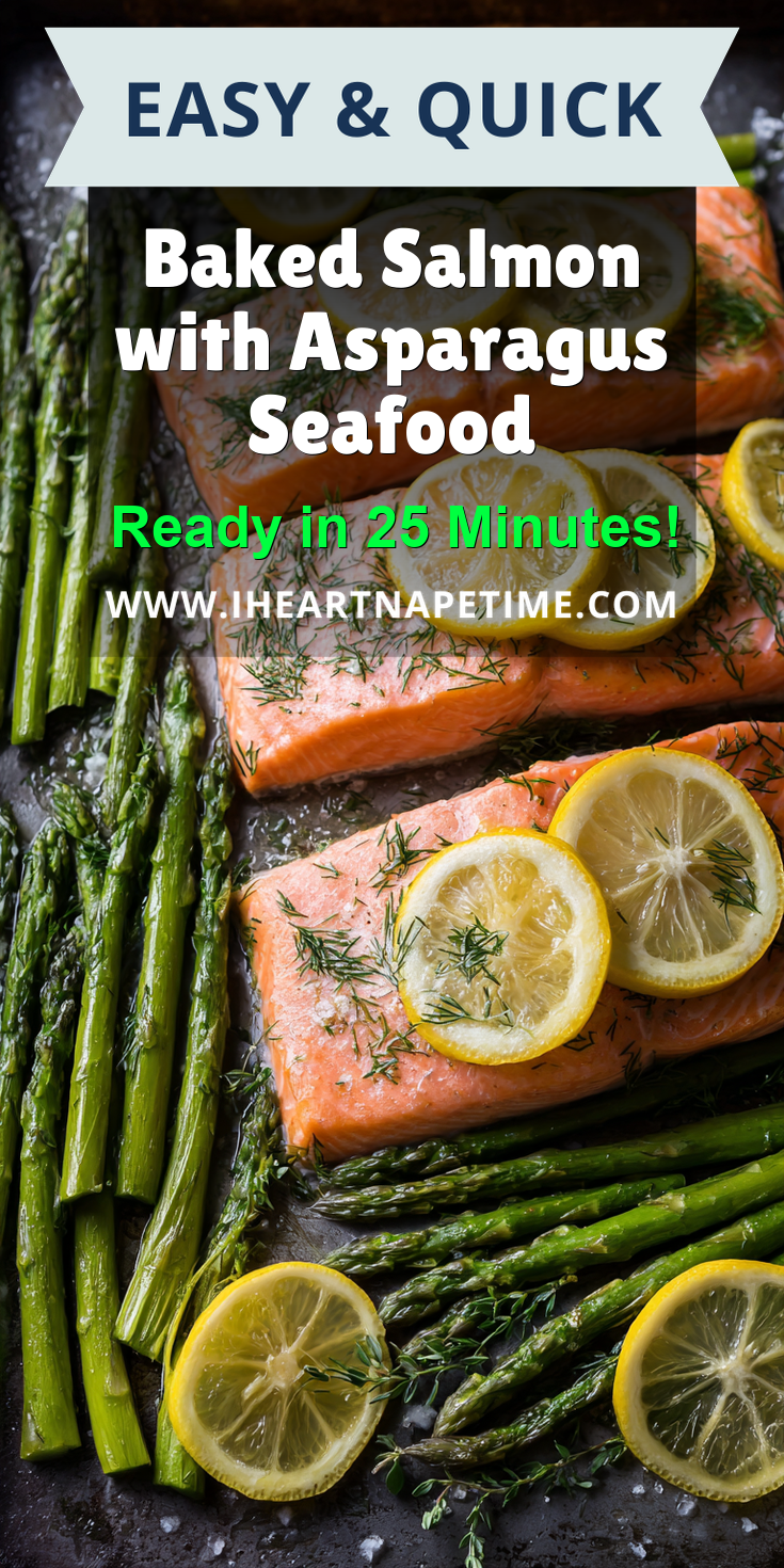Baked Salmon with Asparagus Seafood served warm with cozy spices