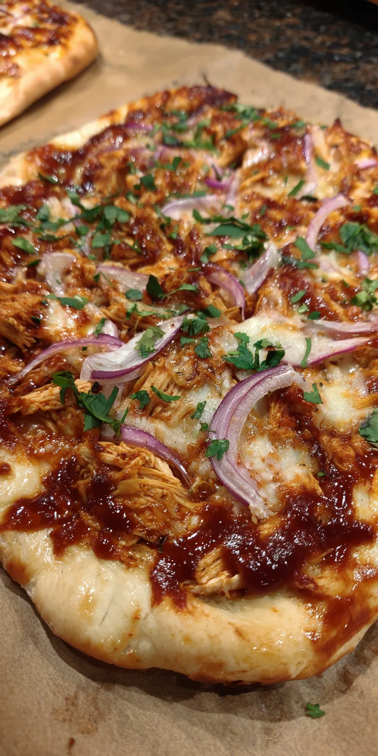 BBQ Chicken Pizza Simple and Quick served warm with cozy spices