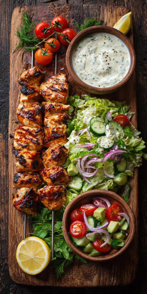 BBQ Chicken Skewer Salad Recipe