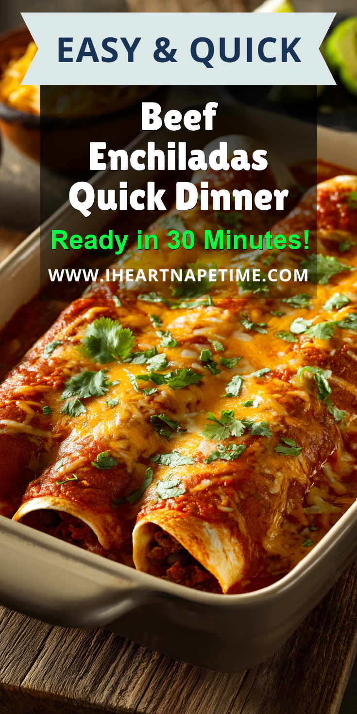 Beef Enchiladas Quick Dinner served warm with cozy spices