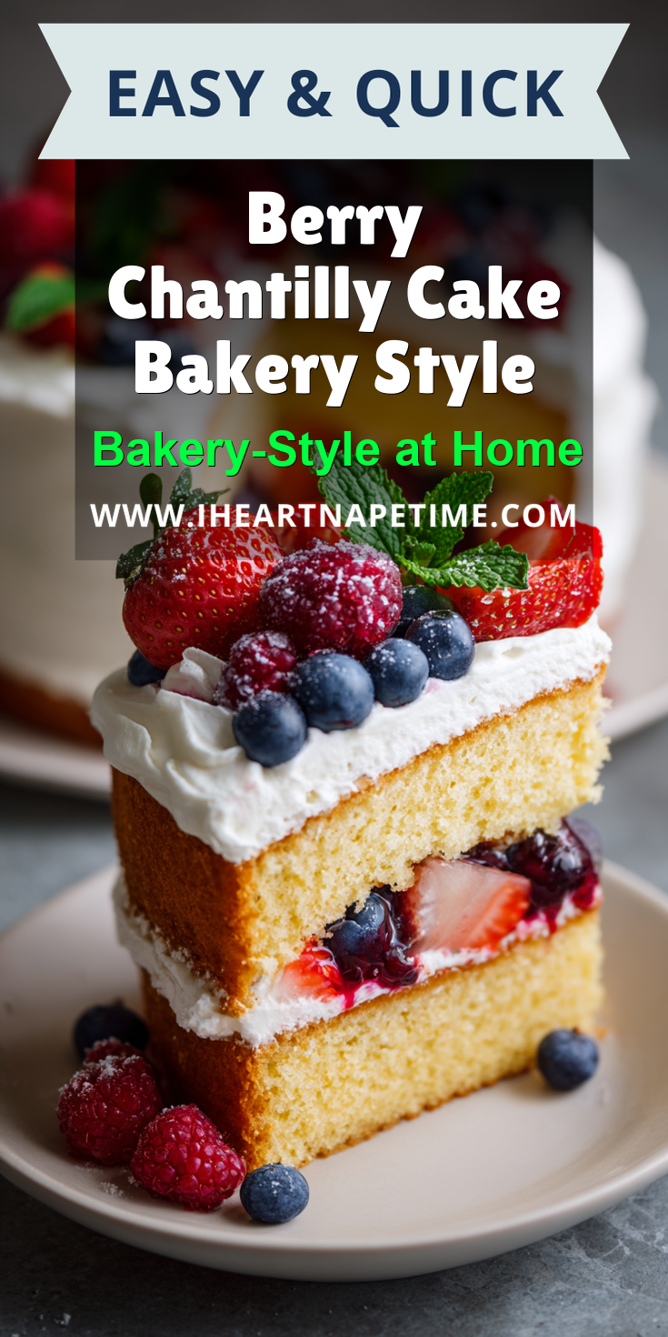 Berry Chantilly Cake Bakery Style served warm with cozy spices