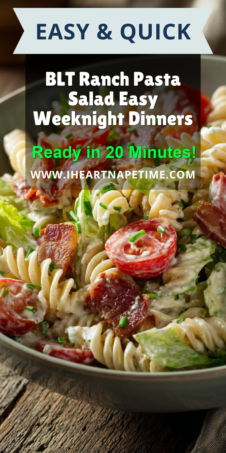 BLT Ranch Pasta Salad Easy Weeknight Dinners served warm with cozy spices
