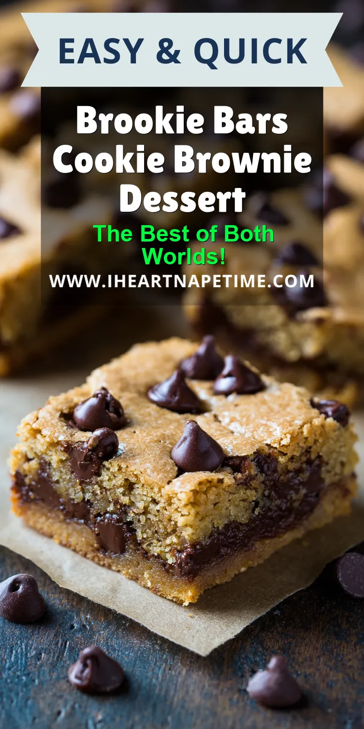 Brookie Bars Cookie Brownie Dessert served warm with cozy spices