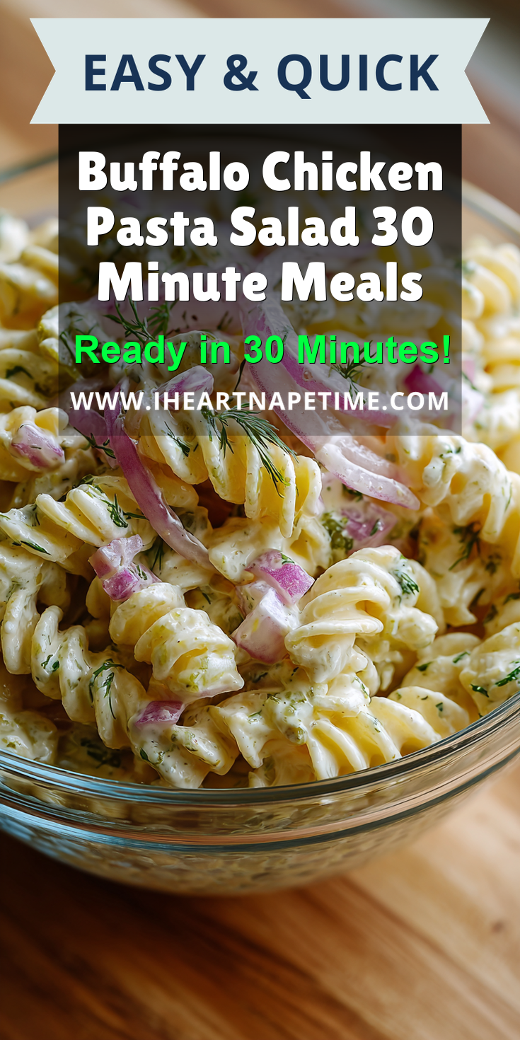 Buffalo Chicken Pasta Salad 30 Minute Meals served warm with cozy spices