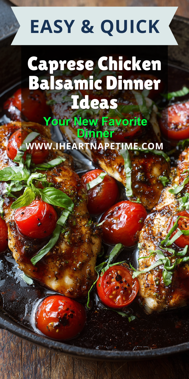 Caprese Chicken Balsamic Dinner Ideas served warm with cozy spices