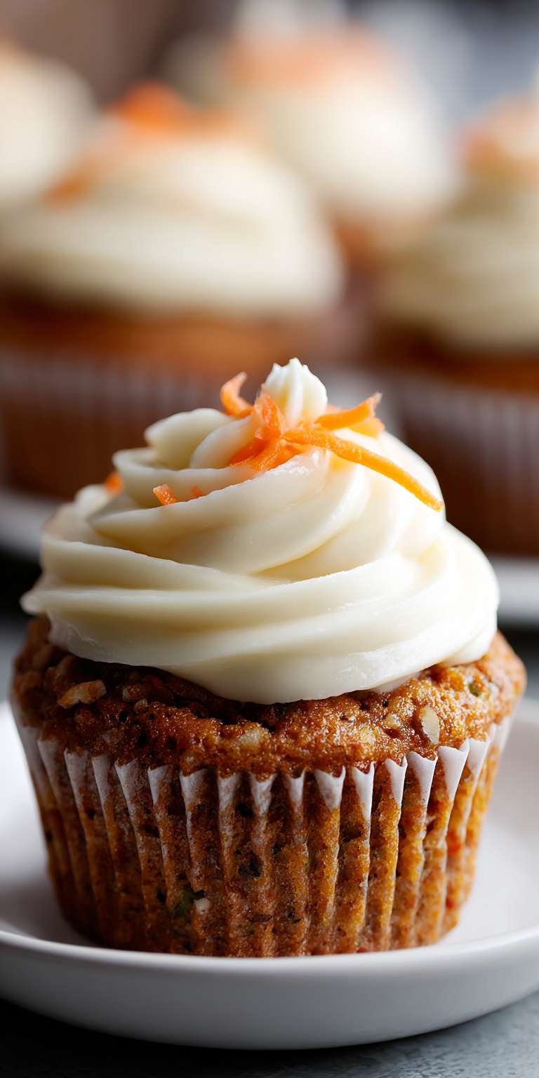 Carrot Cake Cupcakes with Cream Cheese Recipe