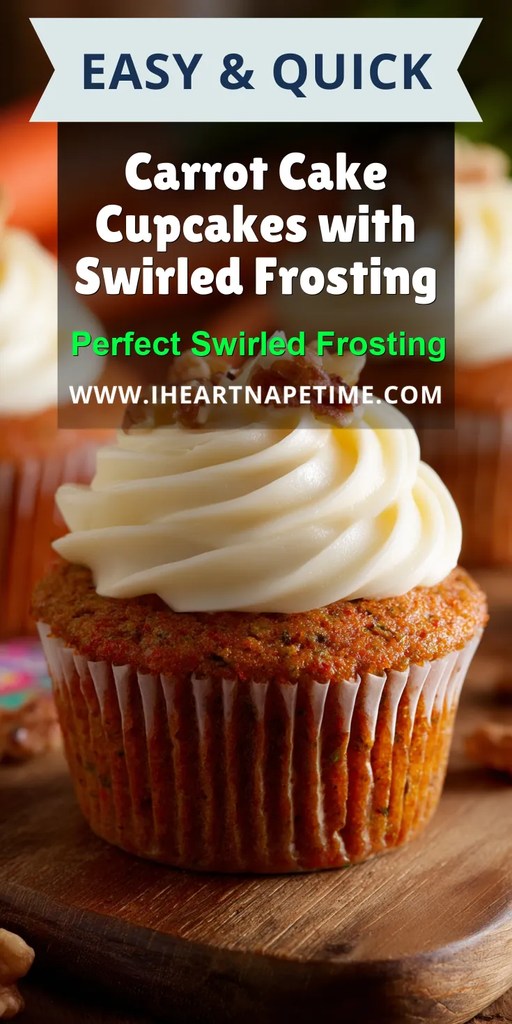 Carrot Cake Cupcakes with Swirled Frosting served warm with cozy spices