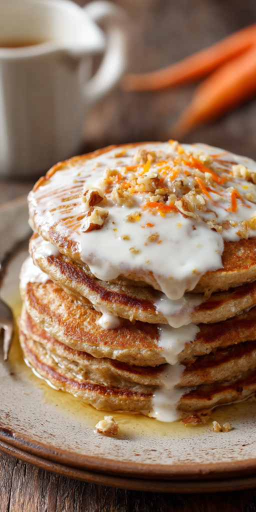 Carrot Cake Pancakes with Syrup Recipe