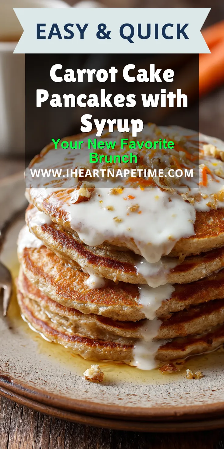 Carrot Cake Pancakes with Syrup served warm with cozy spices
