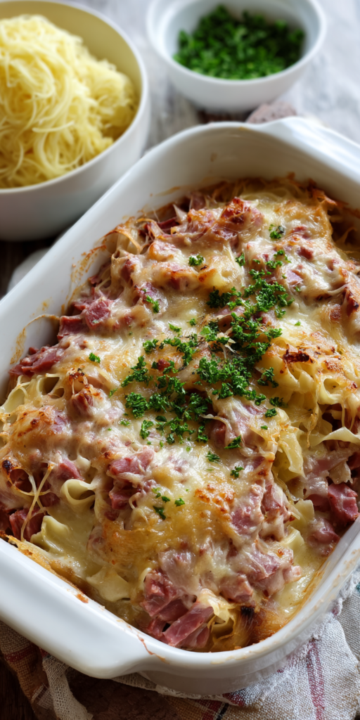Cheesy Corned Beef Casserole Bake Recipe