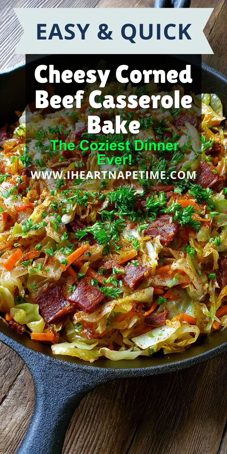 Cheesy Corned Beef Casserole Bake served warm with cozy spices