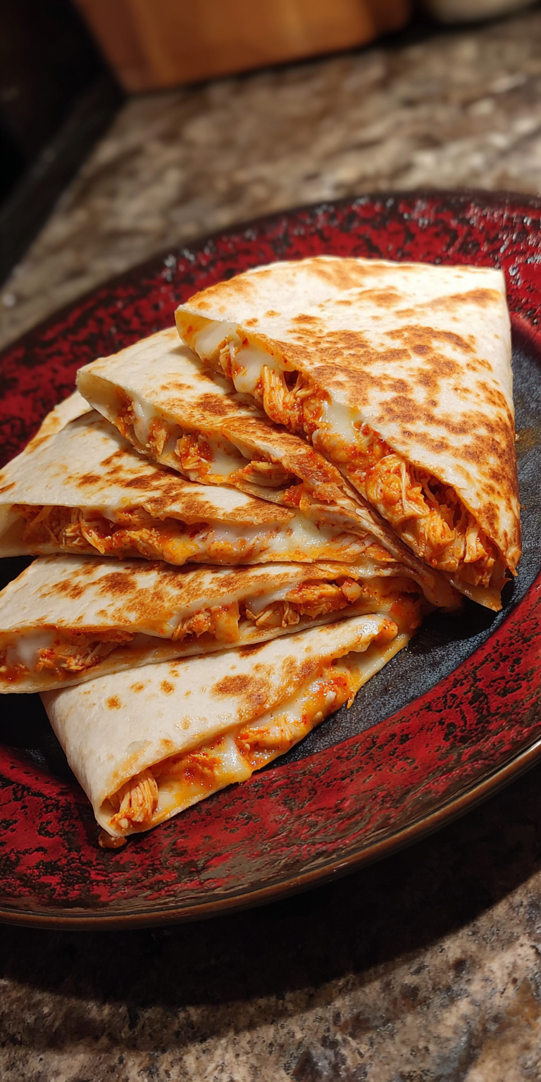 Chicken Quesadillas Simple Dinner Ideas served warm with cozy spices