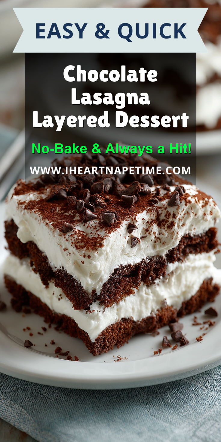 Chocolate Lasagna Layered Dessert served warm with cozy spices