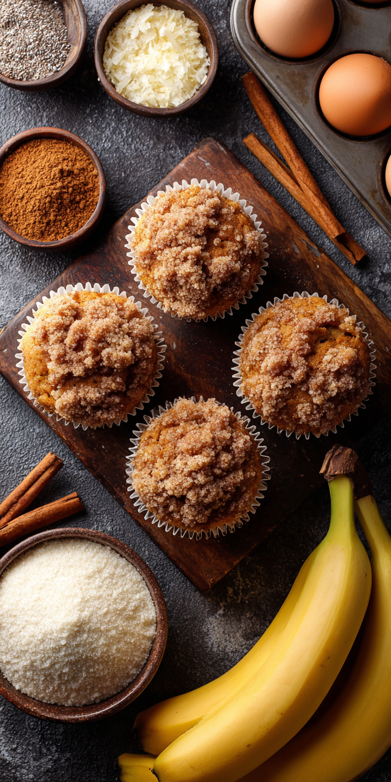 Cinnamon Streusel Banana Muffins Recipe