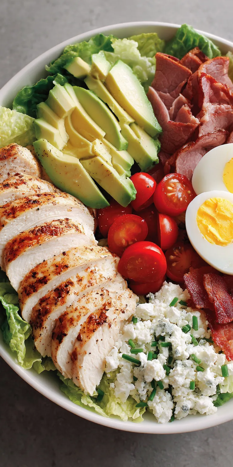Classic Cobb Salad Lunch Bowl served warm with cozy spices