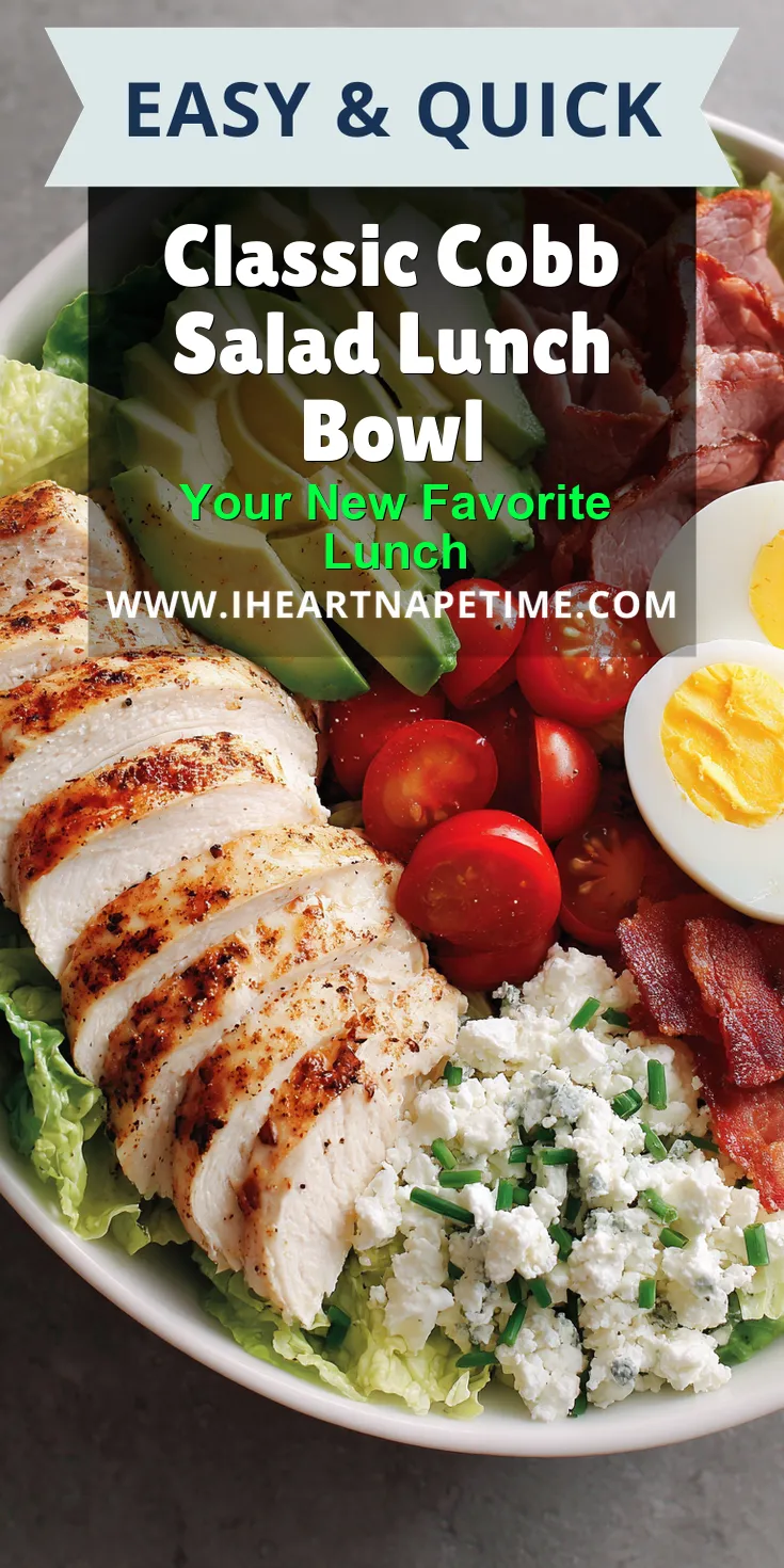 Classic Cobb Salad Lunch Bowl served warm with cozy spices