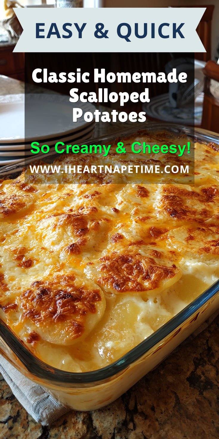 Classic Homemade Scalloped Potatoes served warm with cozy spices