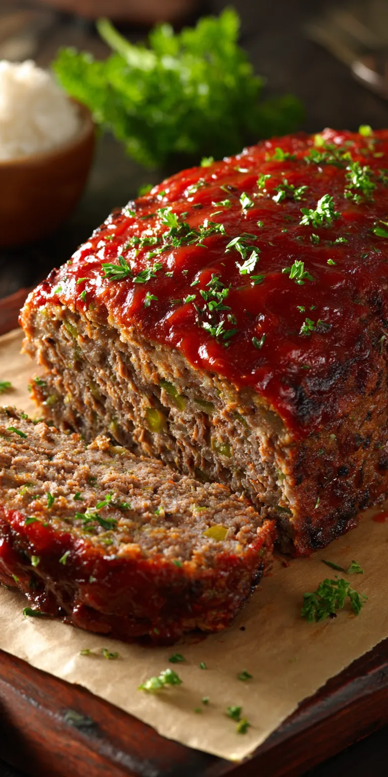 Classic Meatloaf Easy Dinner Ideas served warm with cozy spices