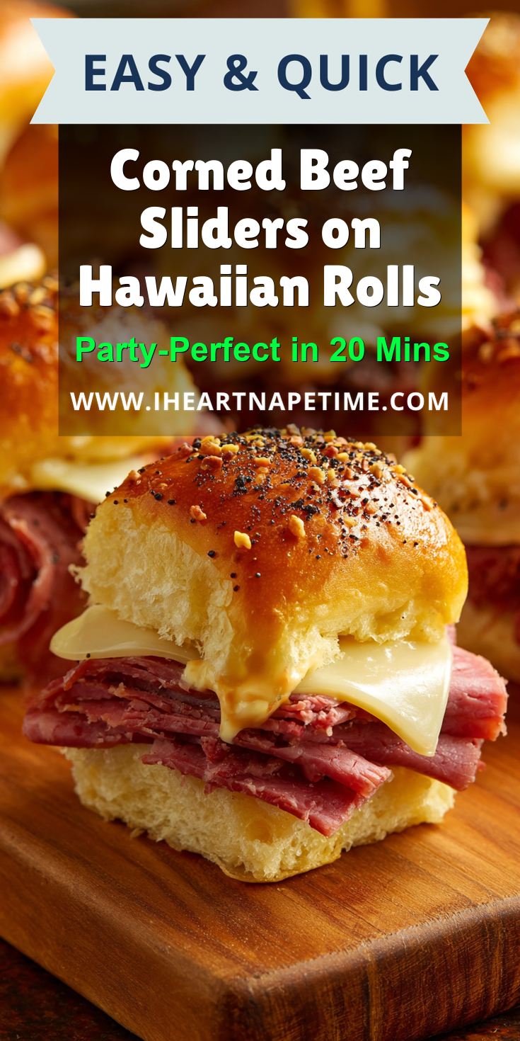 Corned Beef Sliders on Hawaiian Rolls served warm with cozy spices