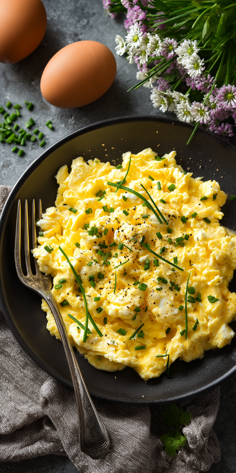 Cottage Cheese Scrambled Eggs High Protein served warm with cozy spices