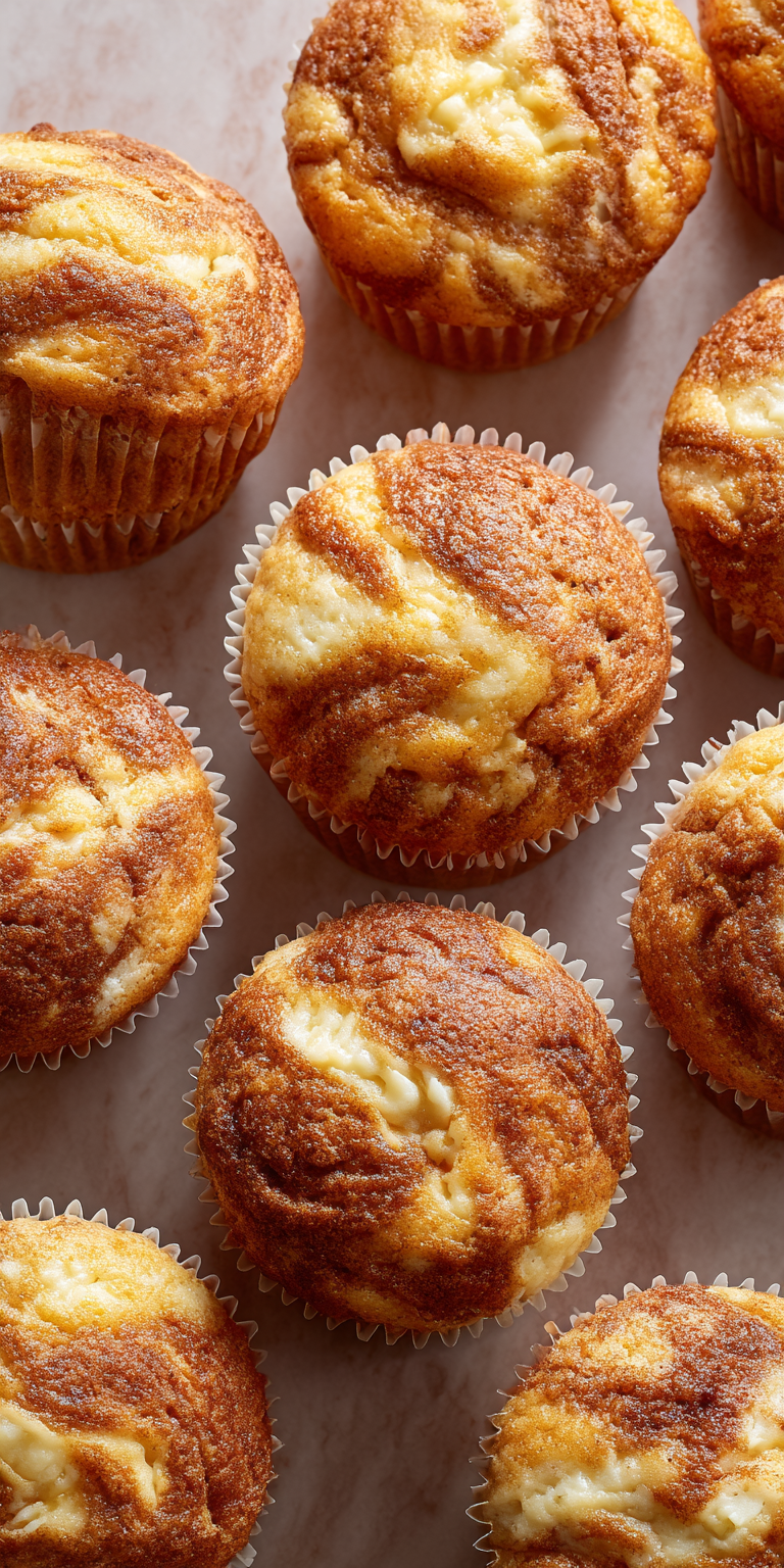 Cream Cheese Swirled Banana Muffins Recipe